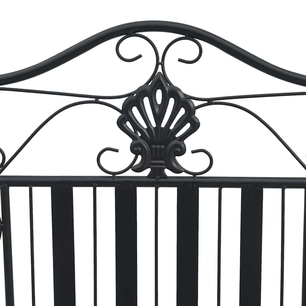 Gartenbank Schwarz 103,5 x 59 x 89 cm Stahl