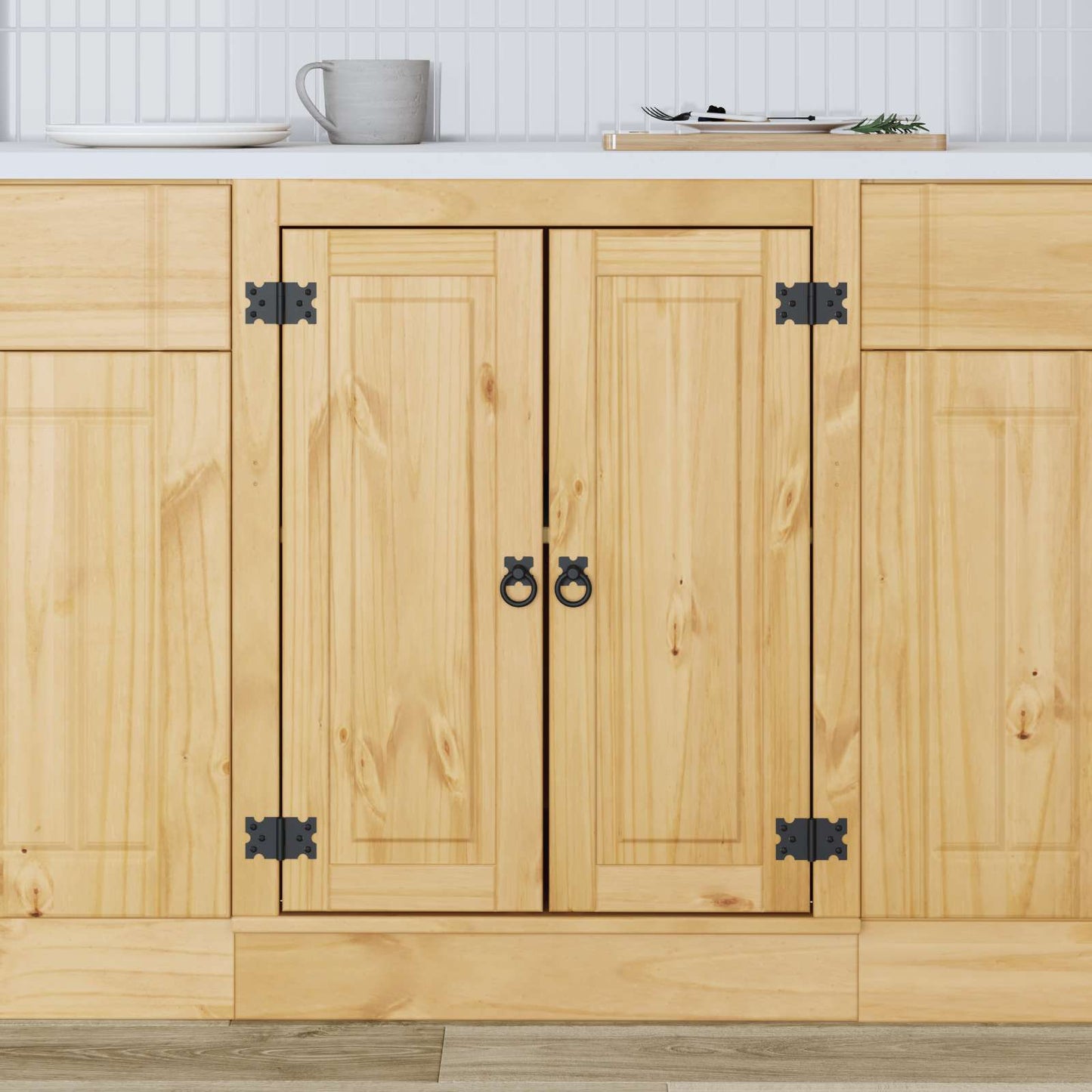 Schrank SKI Honigbraun 60 x 46 x 81,5 cm Massives Kiefernholz