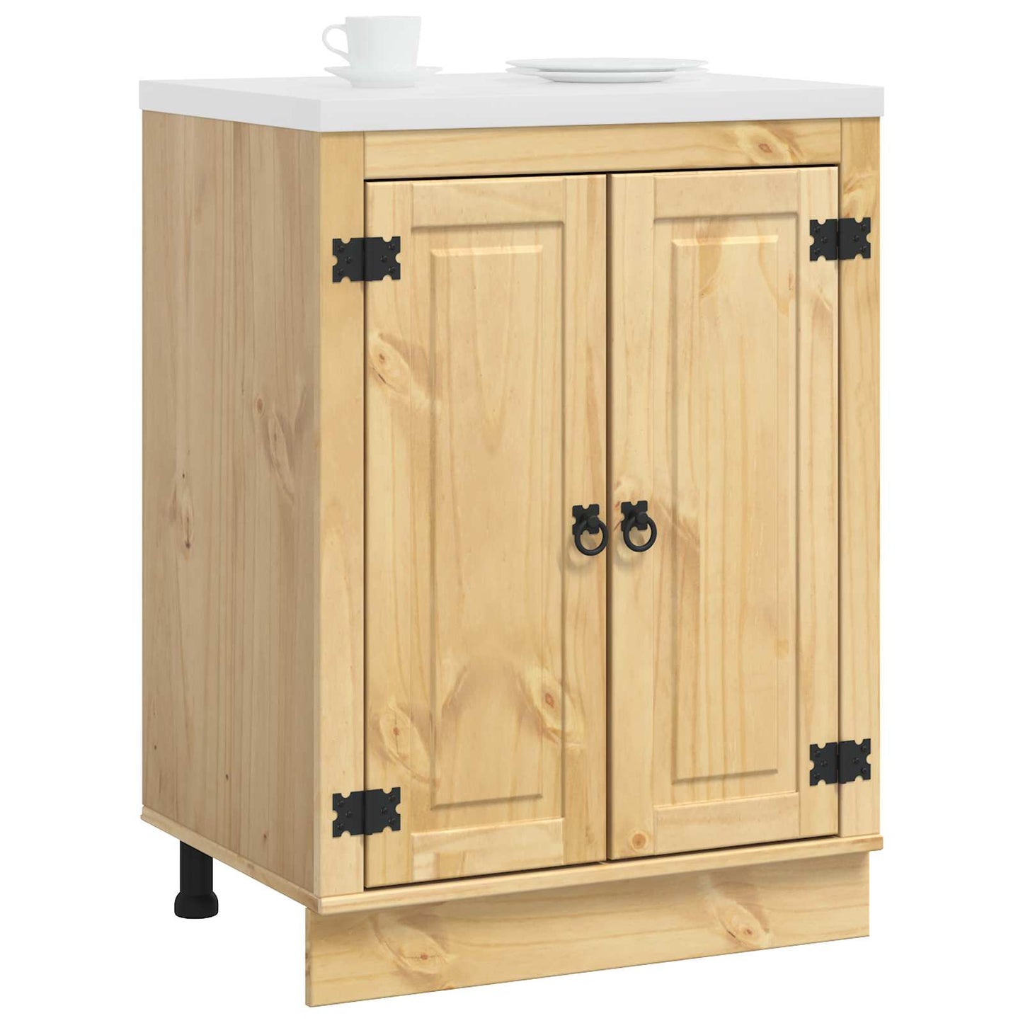 Schrank SKI Honigbraun 60 x 46 x 81,5 cm Massives Kiefernholz