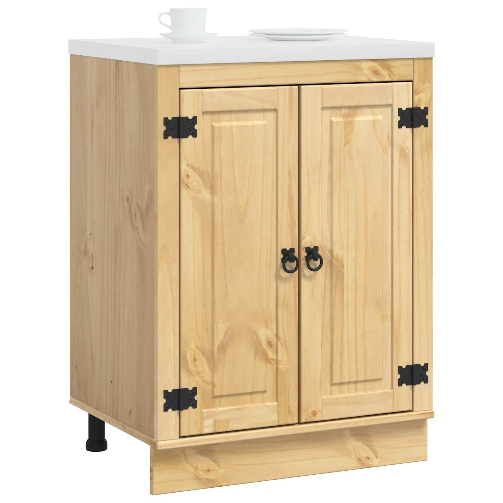 Schrank SKI Honigbraun 60 x 46 x 81,5 cm Massives Kiefernholz