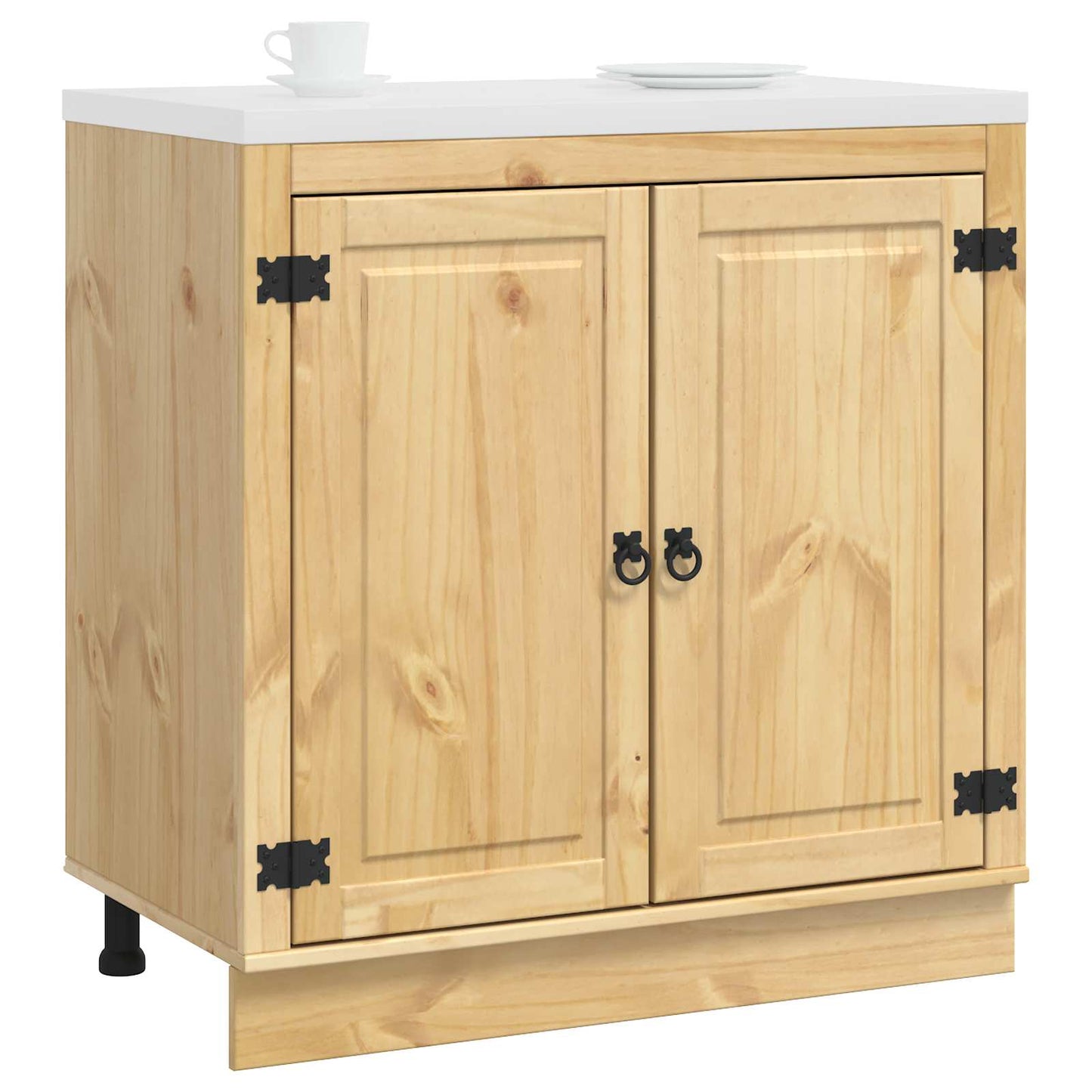 Schrank SKI Honigbraun 80 x 46 x 81.5 cm Massives Kiefernholz