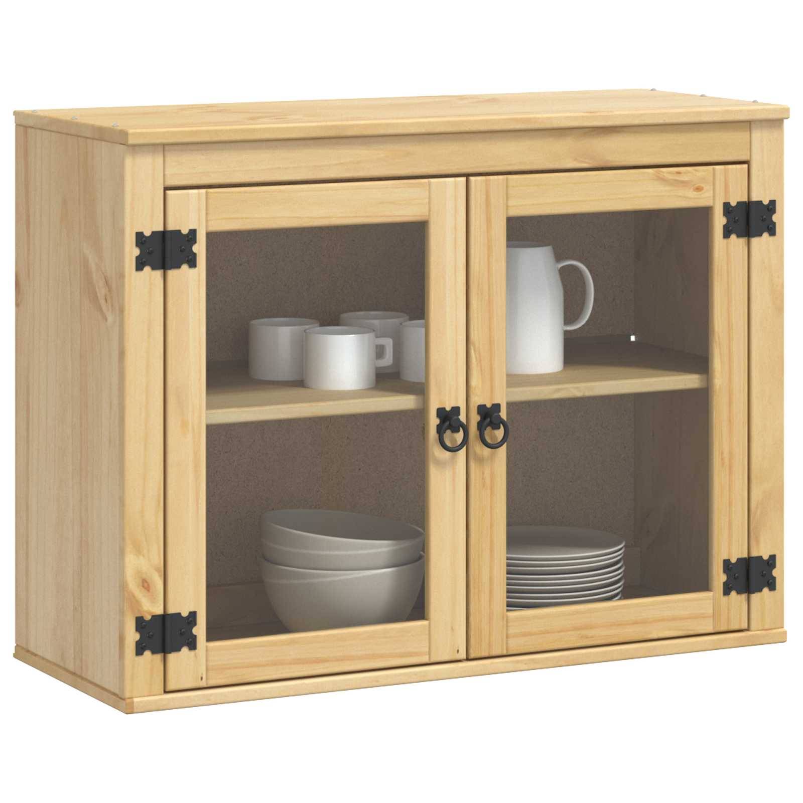Schrank SKI Honigbraun 80 x 32 x 60 cm Massives Kiefernholz