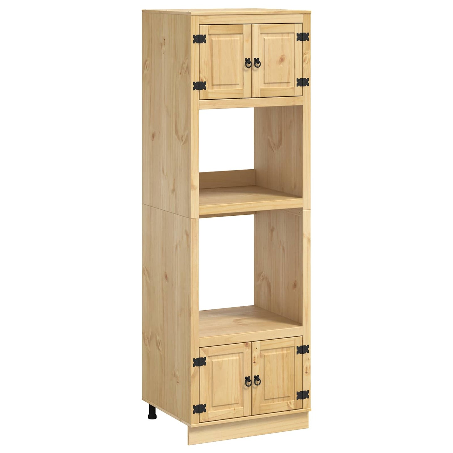 Schrank SKI Honigbraun 66 x 58 x 207 cm Massives Kiefernholz