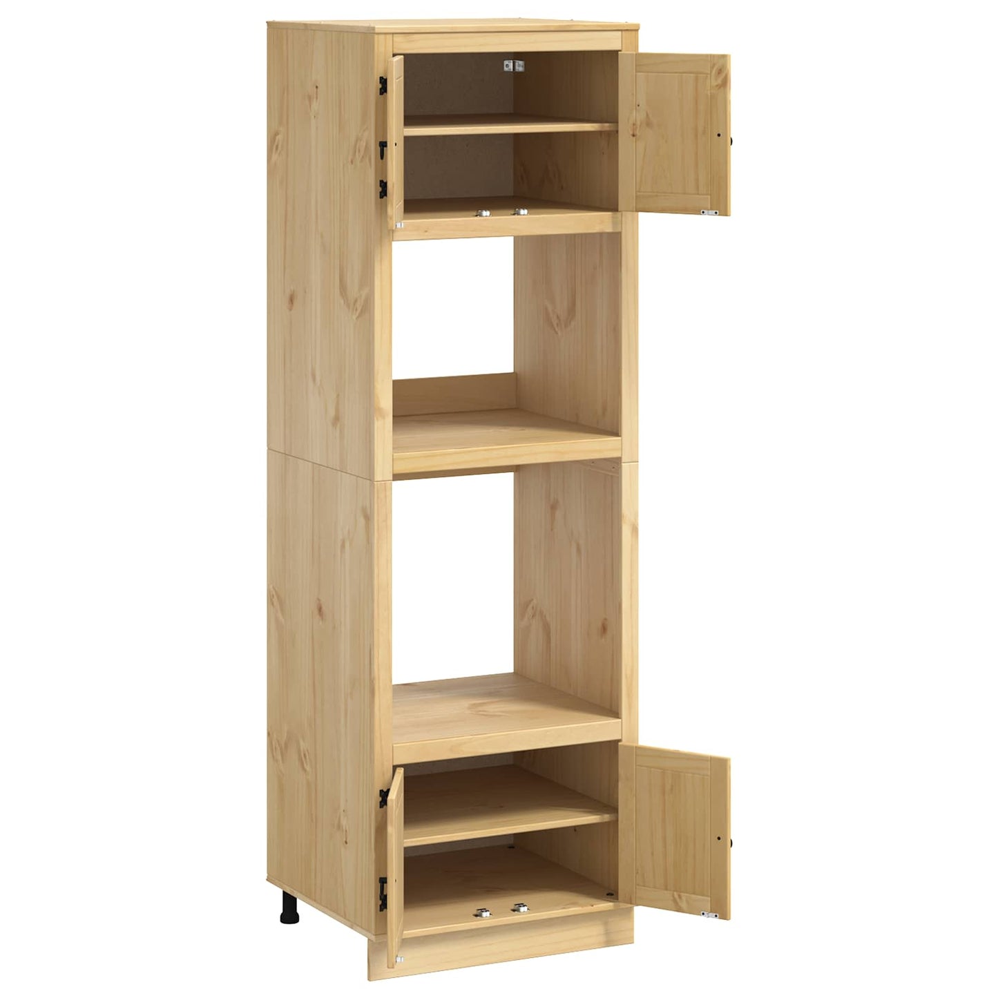 Schrank SKI Honigbraun 66 x 58 x 207 cm Massives Kiefernholz