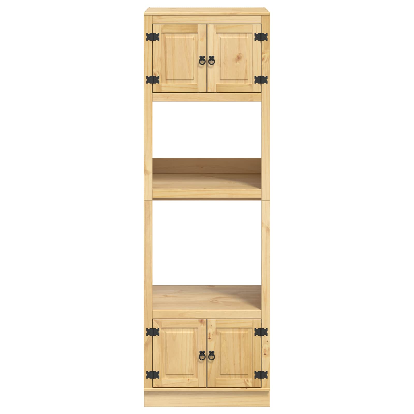 Schrank SKI Honigbraun 66 x 58 x 207 cm Massives Kiefernholz