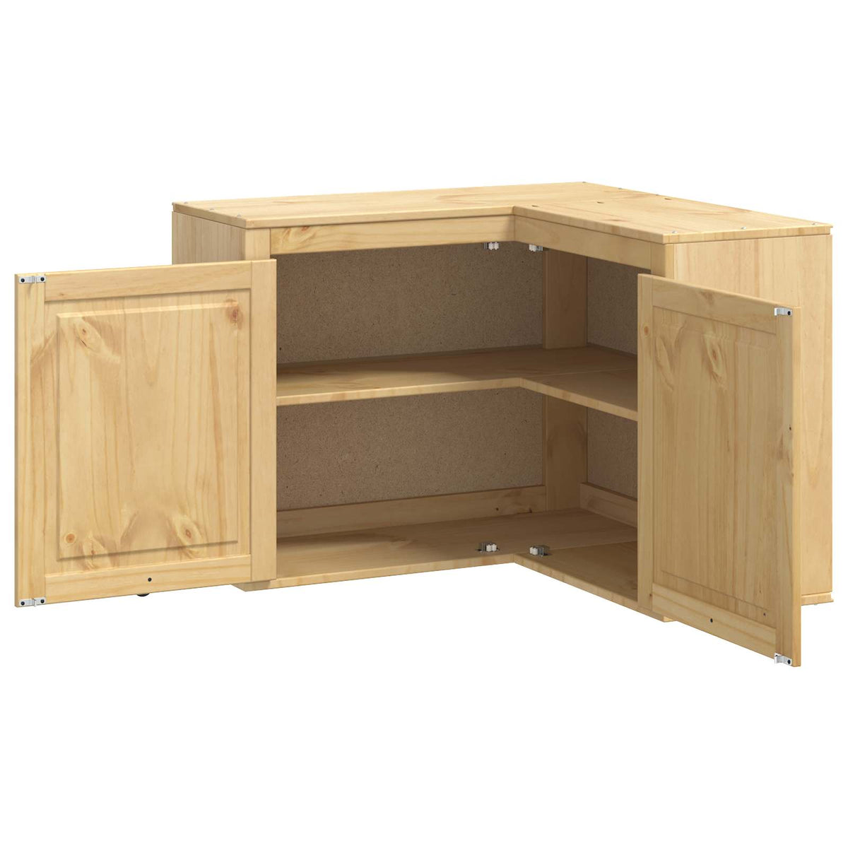 Schrank SKI Honigbraun 80 x 80 x 60 cm Massives Kiefernholz