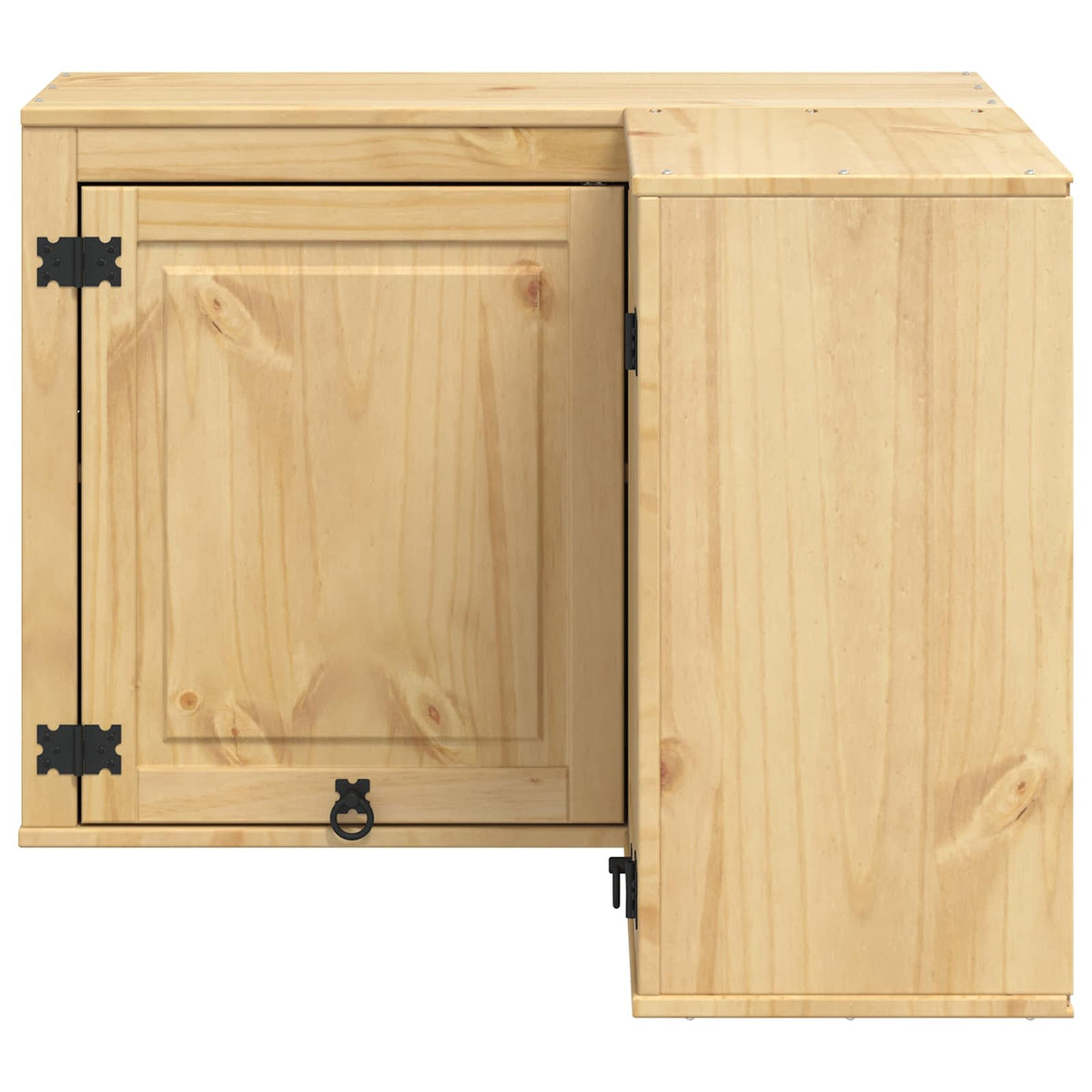 Schrank SKI Honigbraun 80 x 80 x 60 cm Massives Kiefernholz