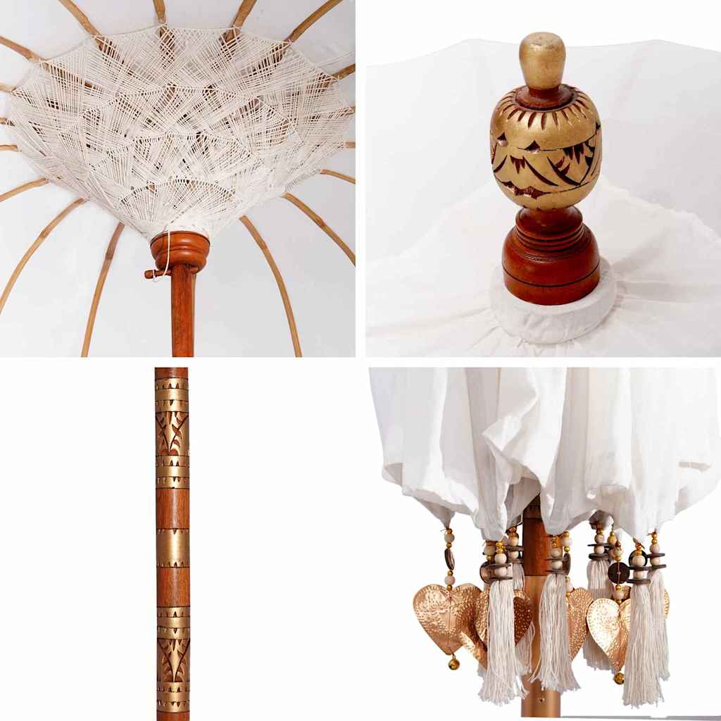 Balinesischer Sonnenschirm Creme (210-220) x 260 cm