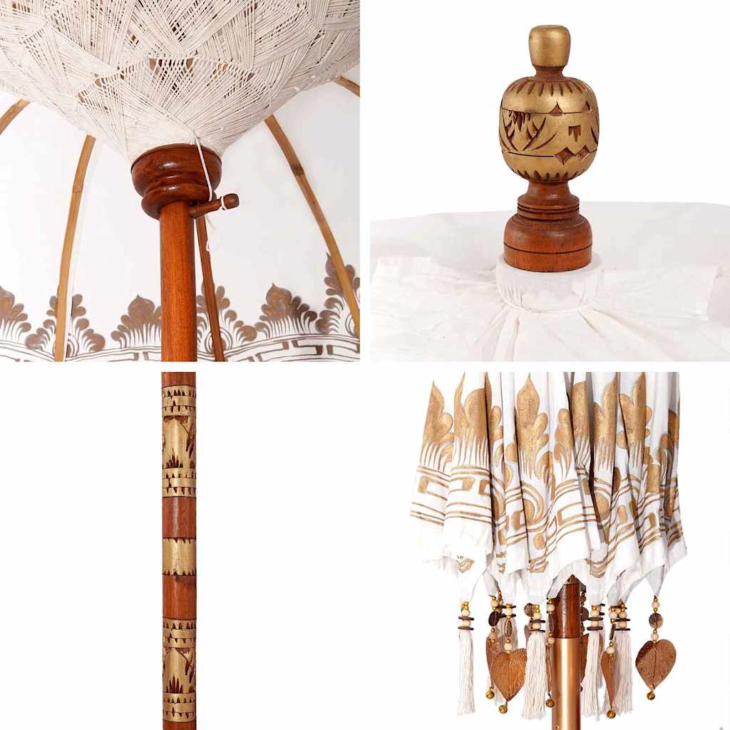 Balinesischer Sonnenschirm Creme (180-190) x 260 cm