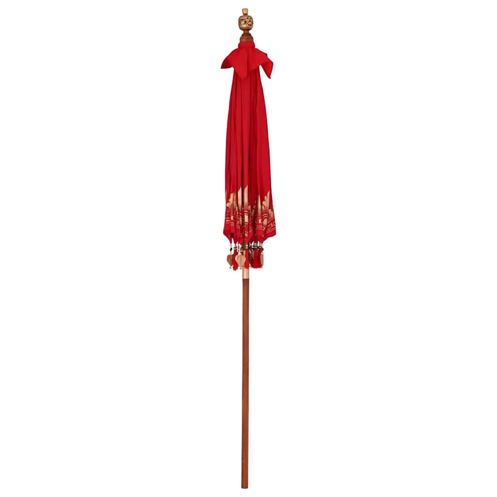 Balinesischer Sonnenschirm Rot (180-190) x 260 cm