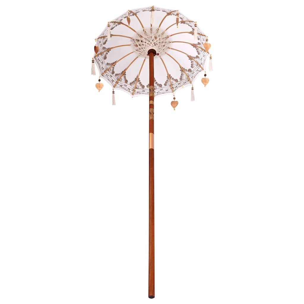 Balinesischer Sonnenschirm Creme (90-100) x 260 cm