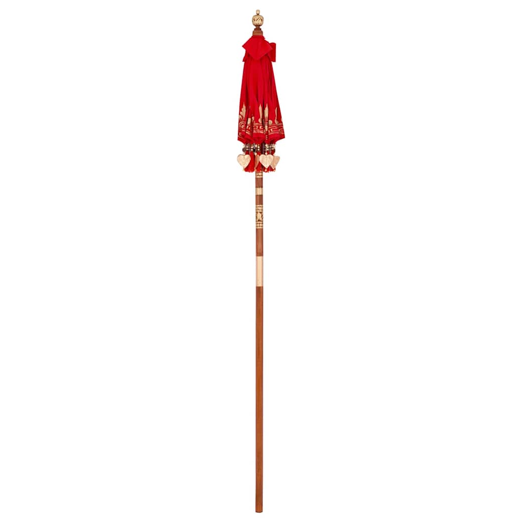 Balinesischer Sonnenschirm Rot (90-100) x 260 cm