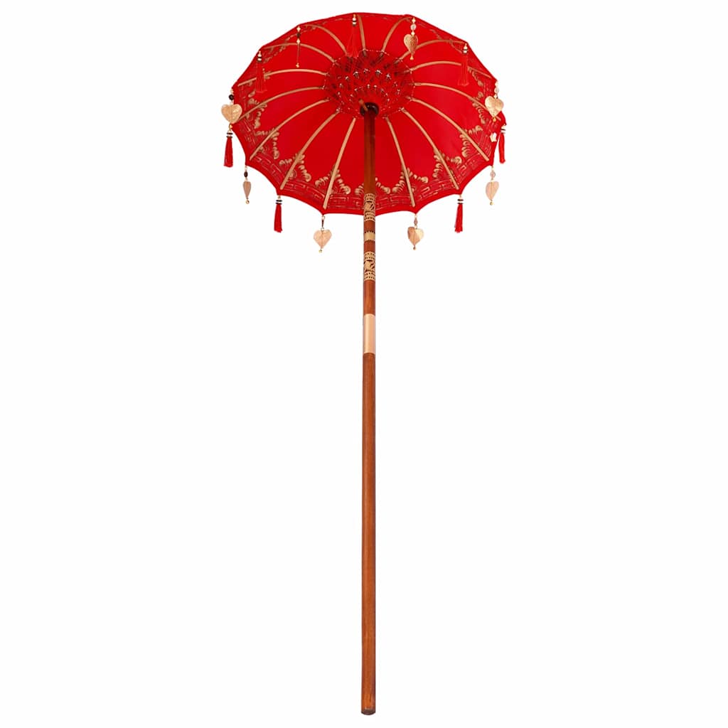Balinesischer Sonnenschirm Rot (90-100) x 260 cm