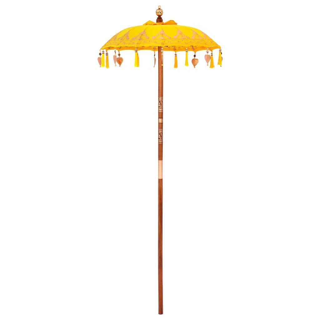 Balinesischer Sonnenschirm Gelb (90-100) x 260 cm