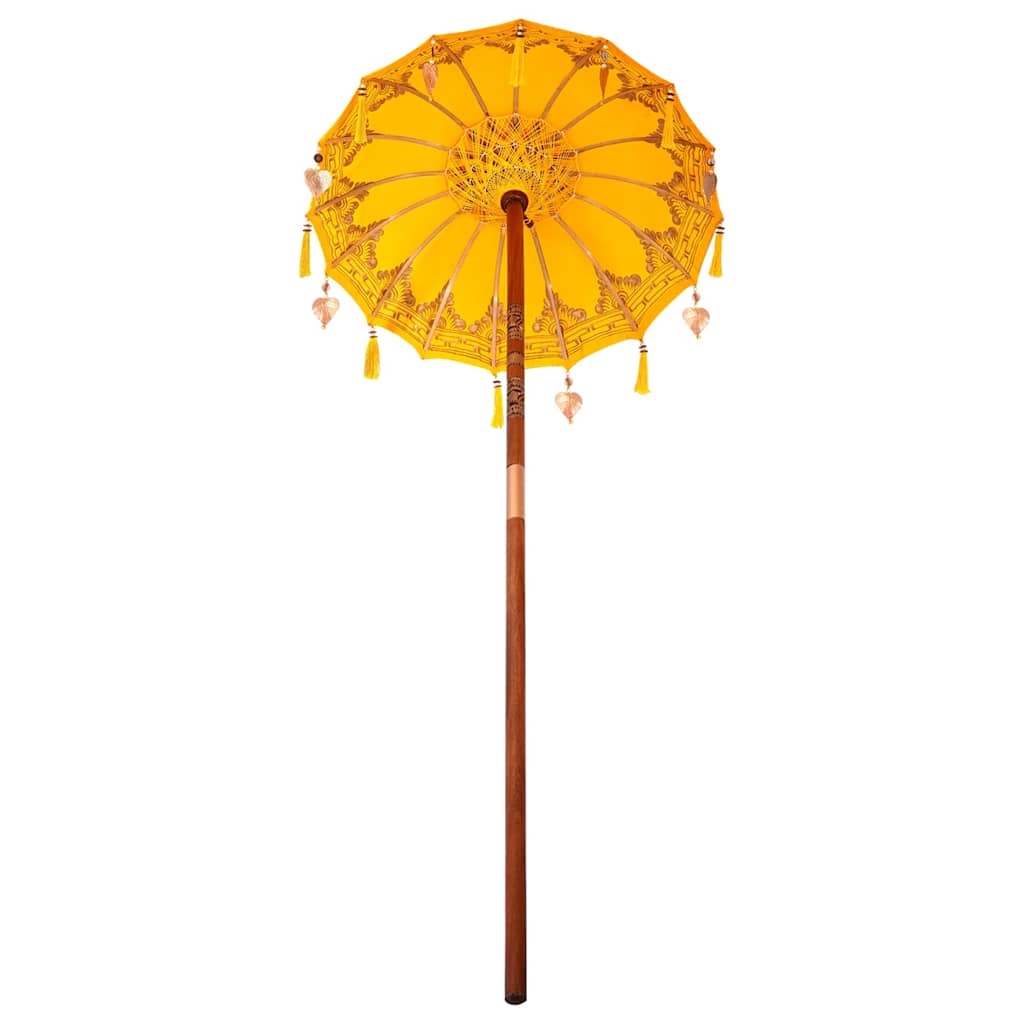 Balinesischer Sonnenschirm Gelb (90-100) x 260 cm