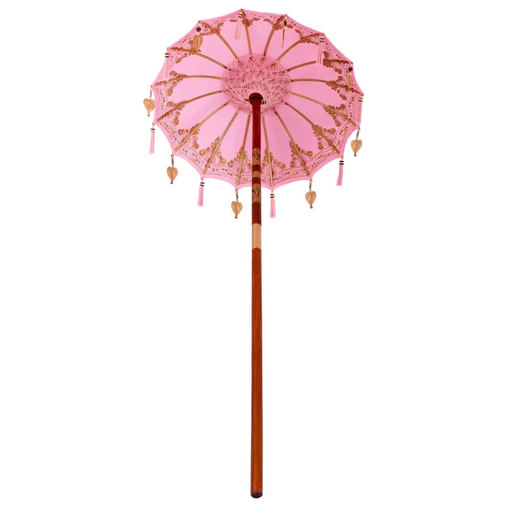 Balinesischer Sonnenschirm Rosa (90-100) x 260 cm
