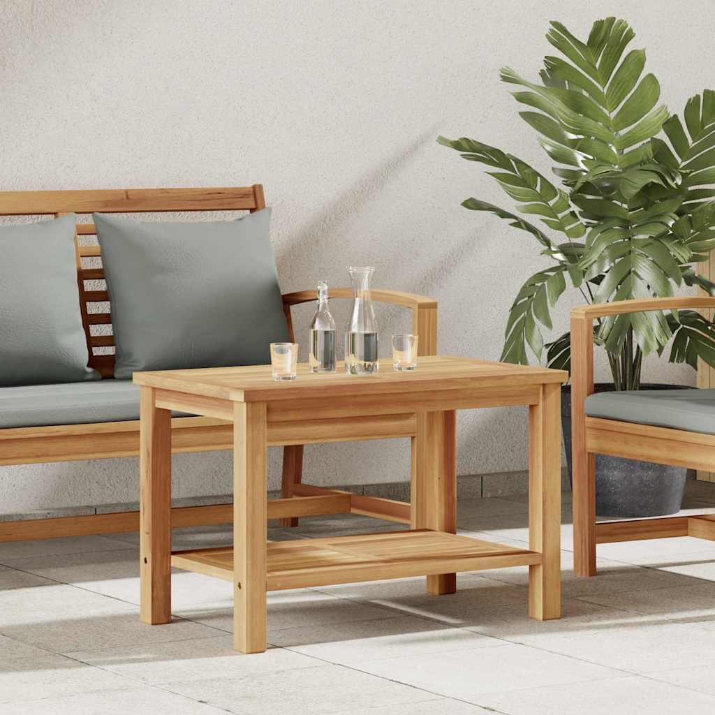 Couchtisch mit Speicher Braun 70 x 40 x 45 cm Massivholz Teak