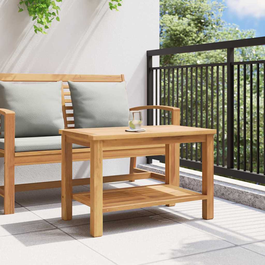 Couchtisch mit Speicher Braun 70 x 40 x 45 cm Massivholz Teak