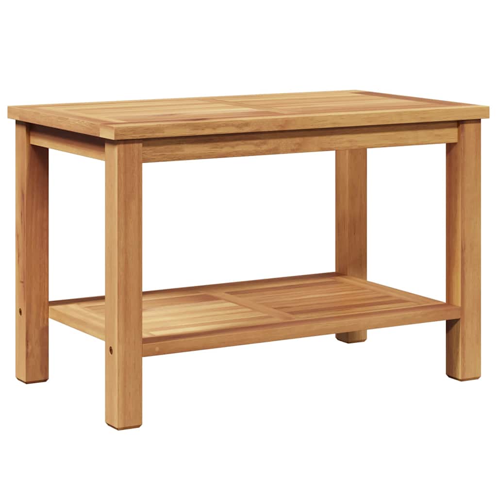 Couchtisch mit Speicher Braun 70 x 40 x 45 cm Massivholz Teak