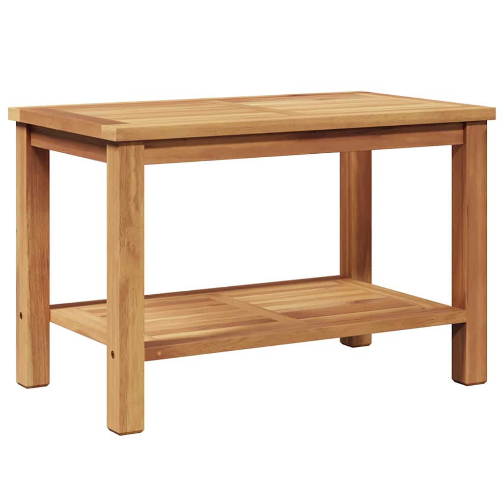 Couchtisch mit Speicher Braun 70 x 40 x 45 cm Massivholz Teak
