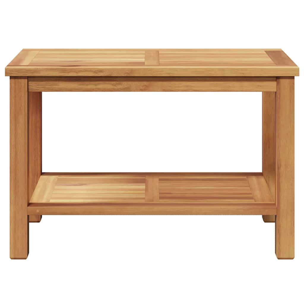 Couchtisch mit Speicher Braun 70 x 40 x 45 cm Massivholz Teak