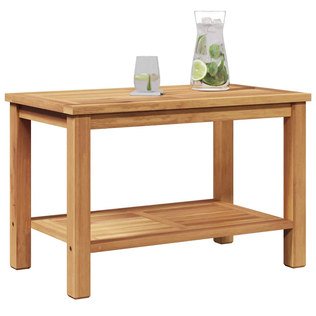 Couchtisch mit Speicher Braun 70 x 40 x 45 cm Massivholz Teak