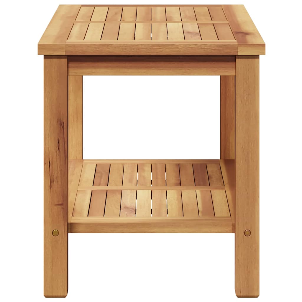 Couchtisch mit Speicher Braun 70 x 40 x 45 cm Massivholz Teak