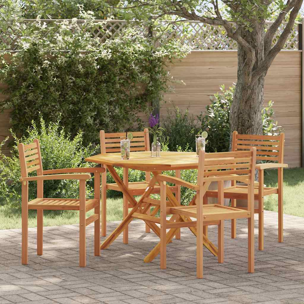 Stuhl 4 stk. Braun Massivholz Teak
