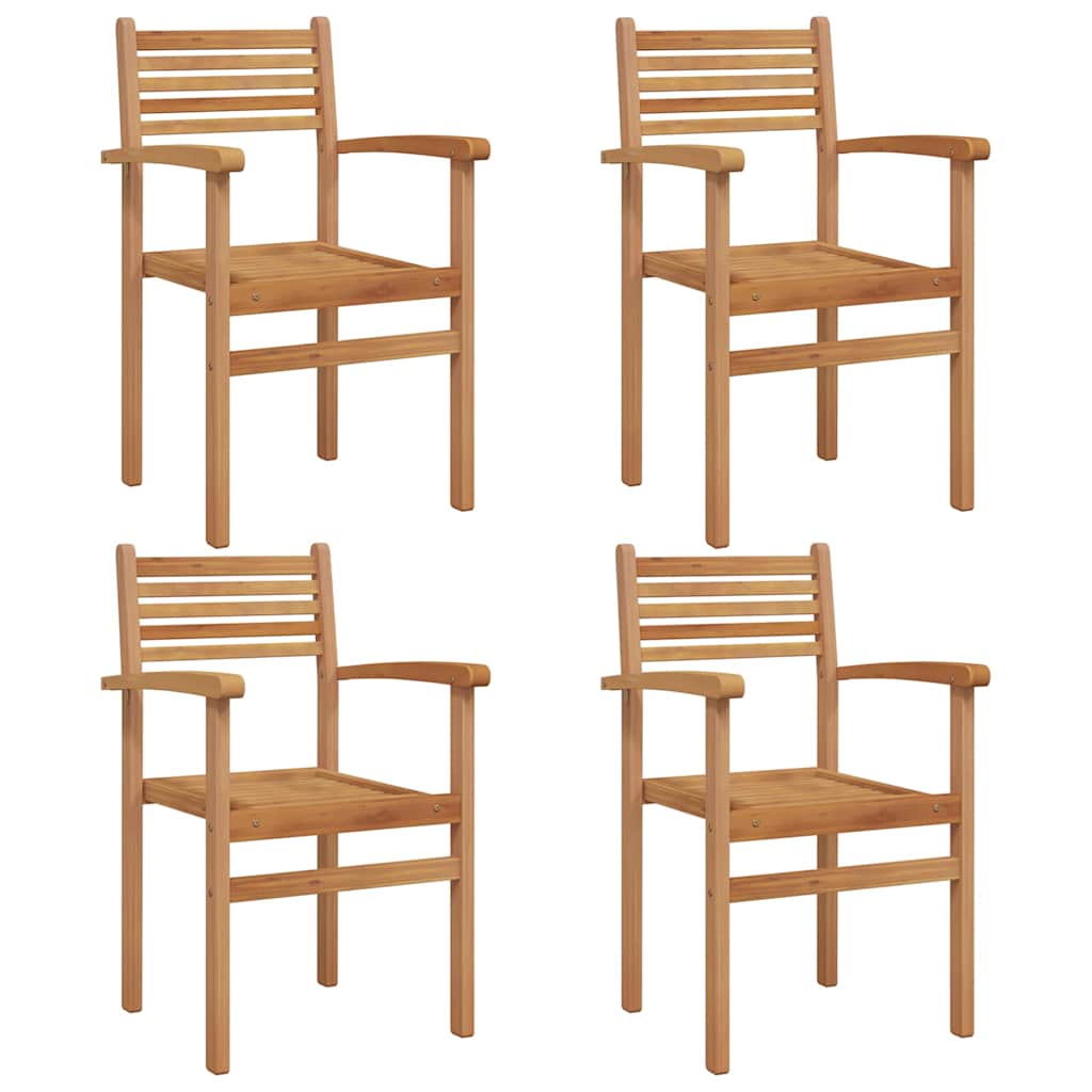 Stuhl 4 stk. Braun Massivholz Teak