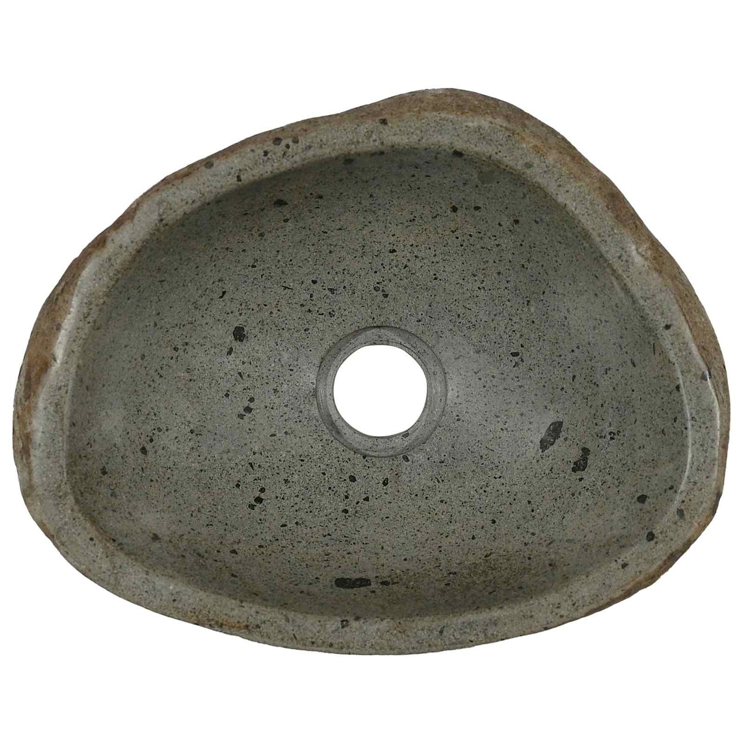 Flusssteinwaschbecken Hellgrau (30-37) x (25-30) x 12 cm