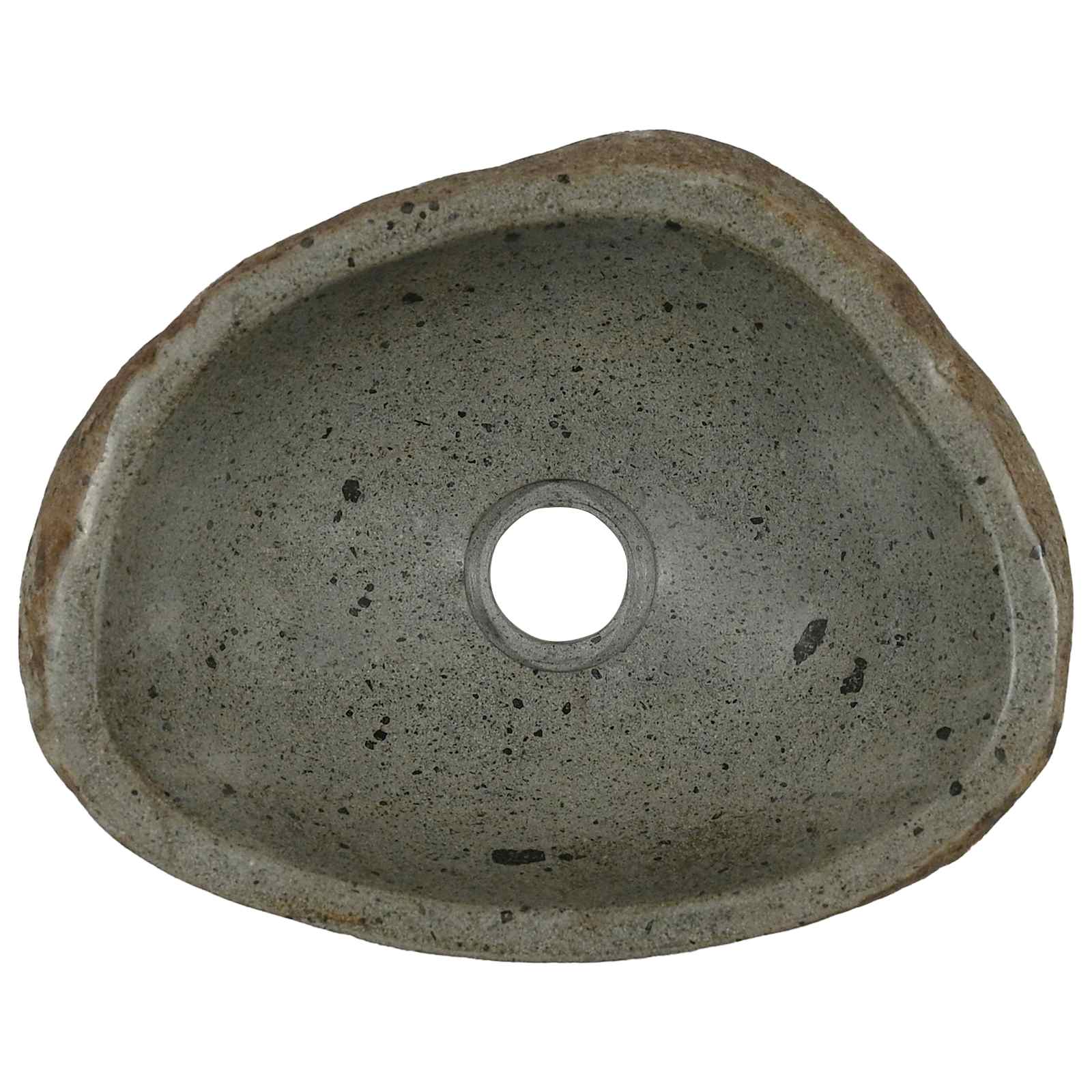 Flusssteinwaschbecken Hellgrau (30-37) x (25-30) x 12 cm