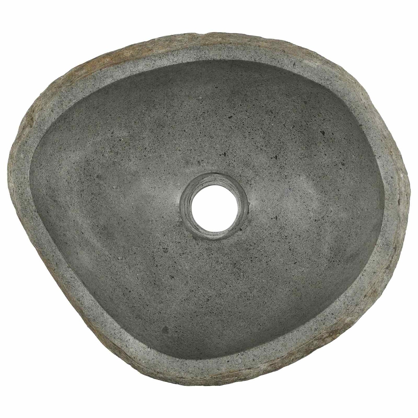 Flusssteinwaschbecken Hellgrau 45 x 35 x 15 cm Flussstein
