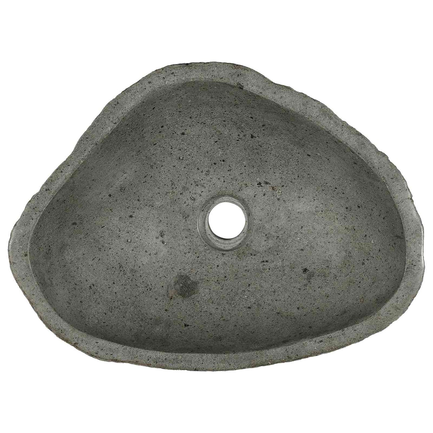 Flusssteinwaschbecken Hellgrau 52 x 40 x 15 cm Flussstein
