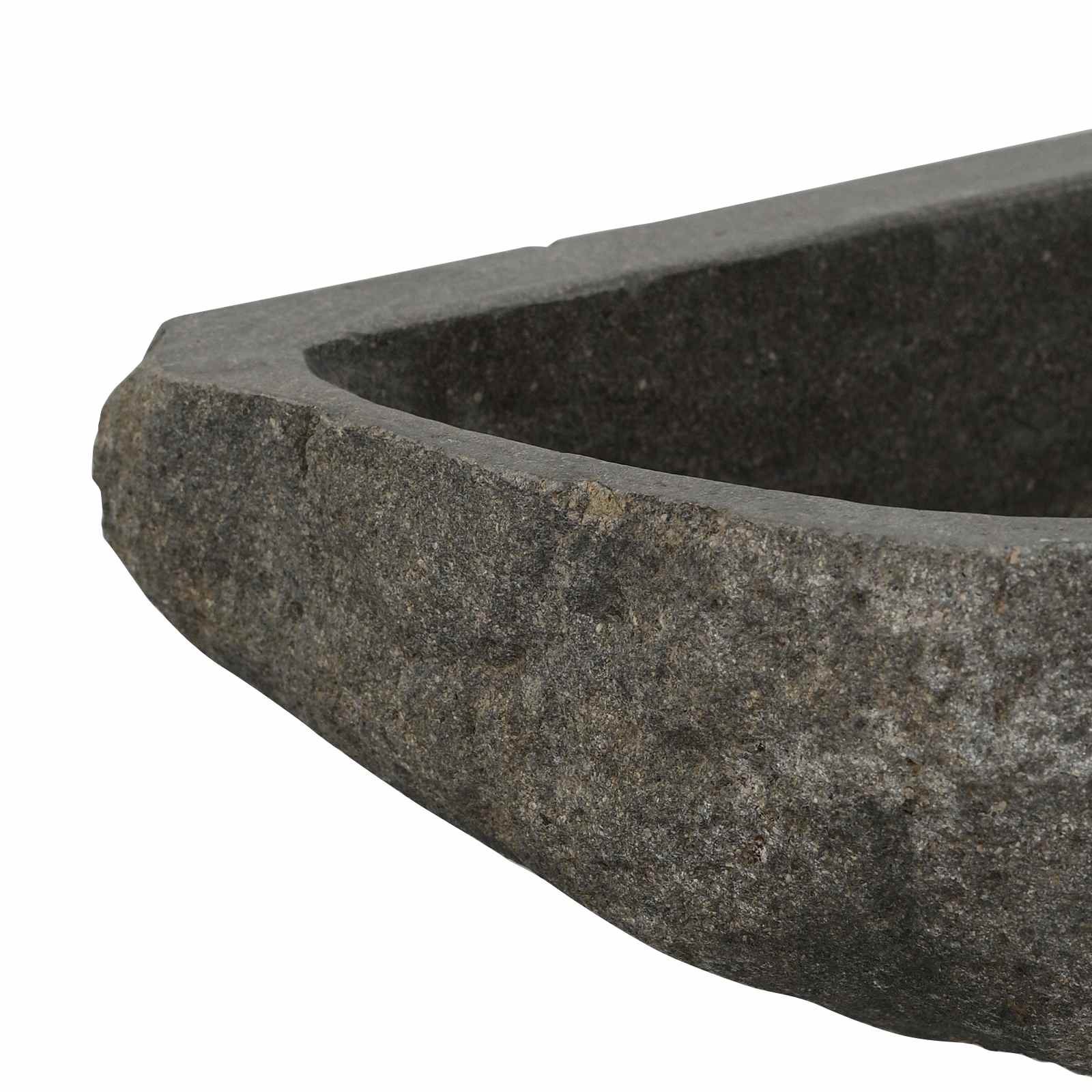 Waschbecken Grau (30-37) x (30-37) x 12 cm Flussstein