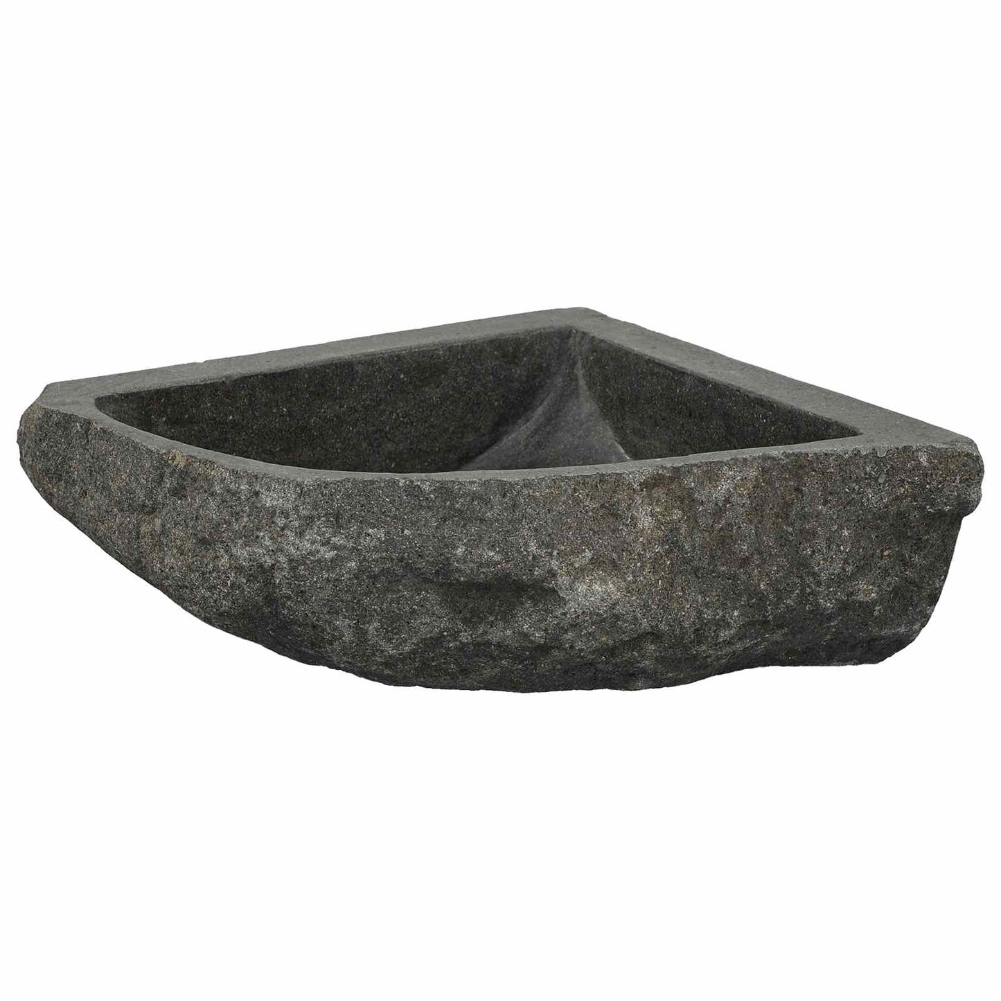 Waschbecken Grau (30-37) x (30-37) x 12 cm Flussstein