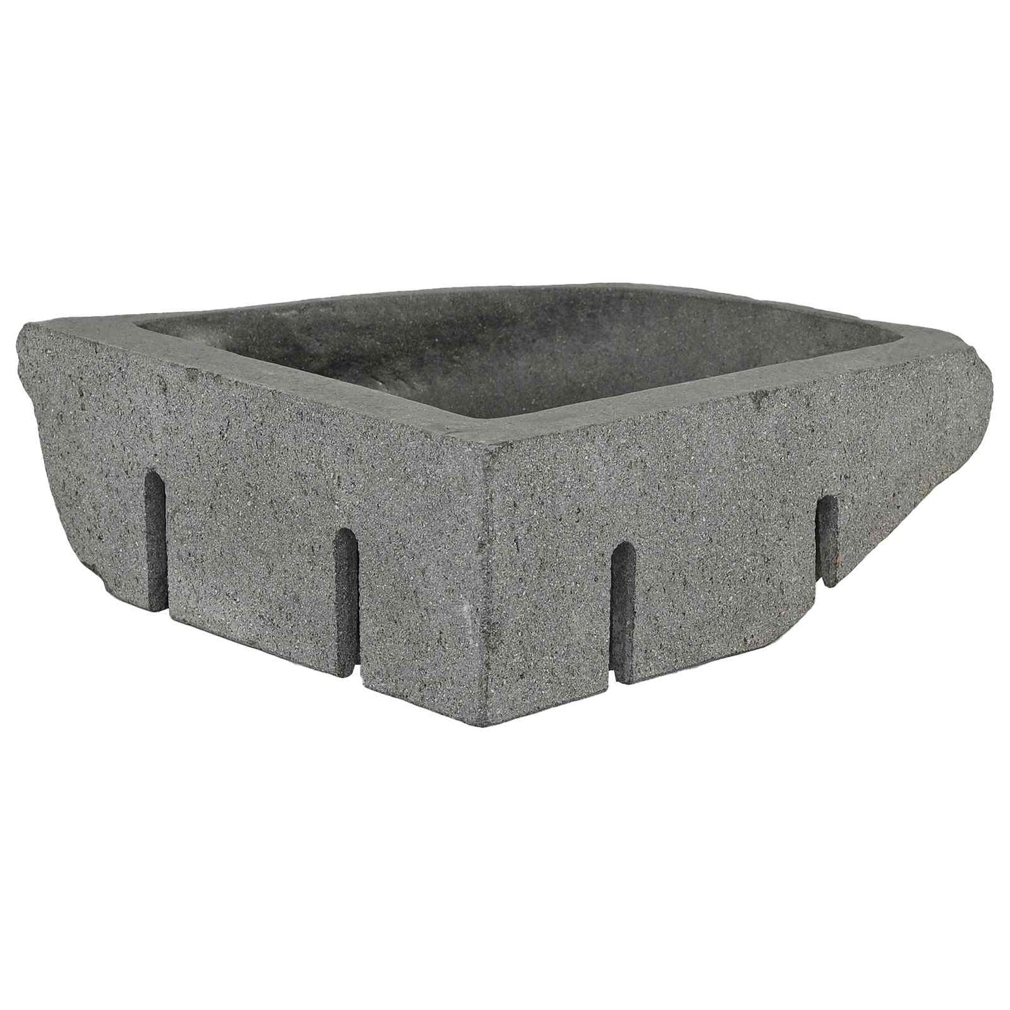 Waschbecken Grau (30-37) x (30-37) x 12 cm Flussstein