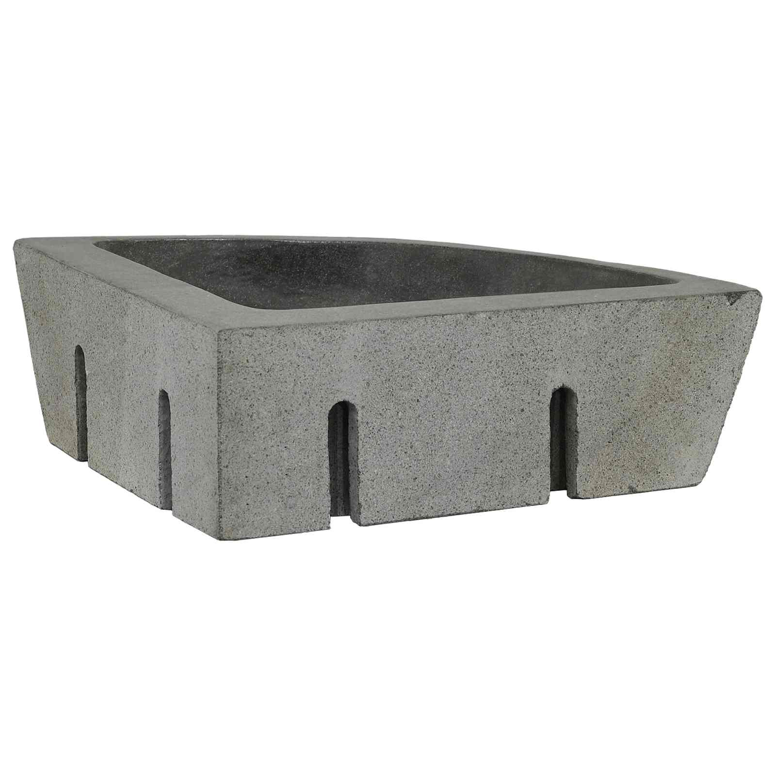 Waschbecken Grau (38-45) x (38-45) x 12 cm Flussstein
