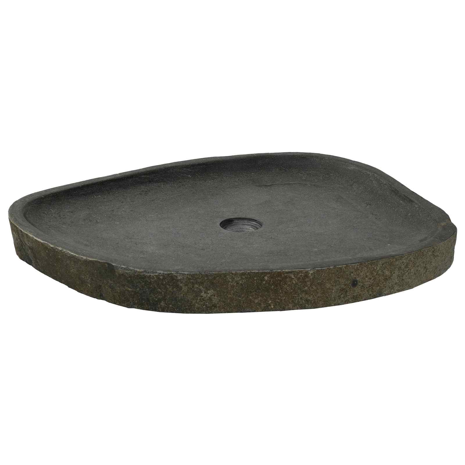 Waschbecken Grau 65 x 50 x 6 cm Flussstein