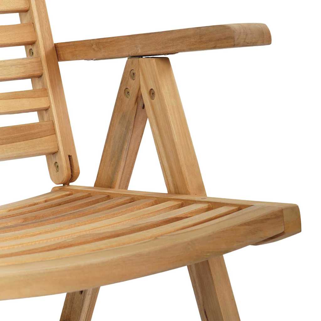 Stuhl 2 Stk. Braun Massivholz Teak Umwandelbar