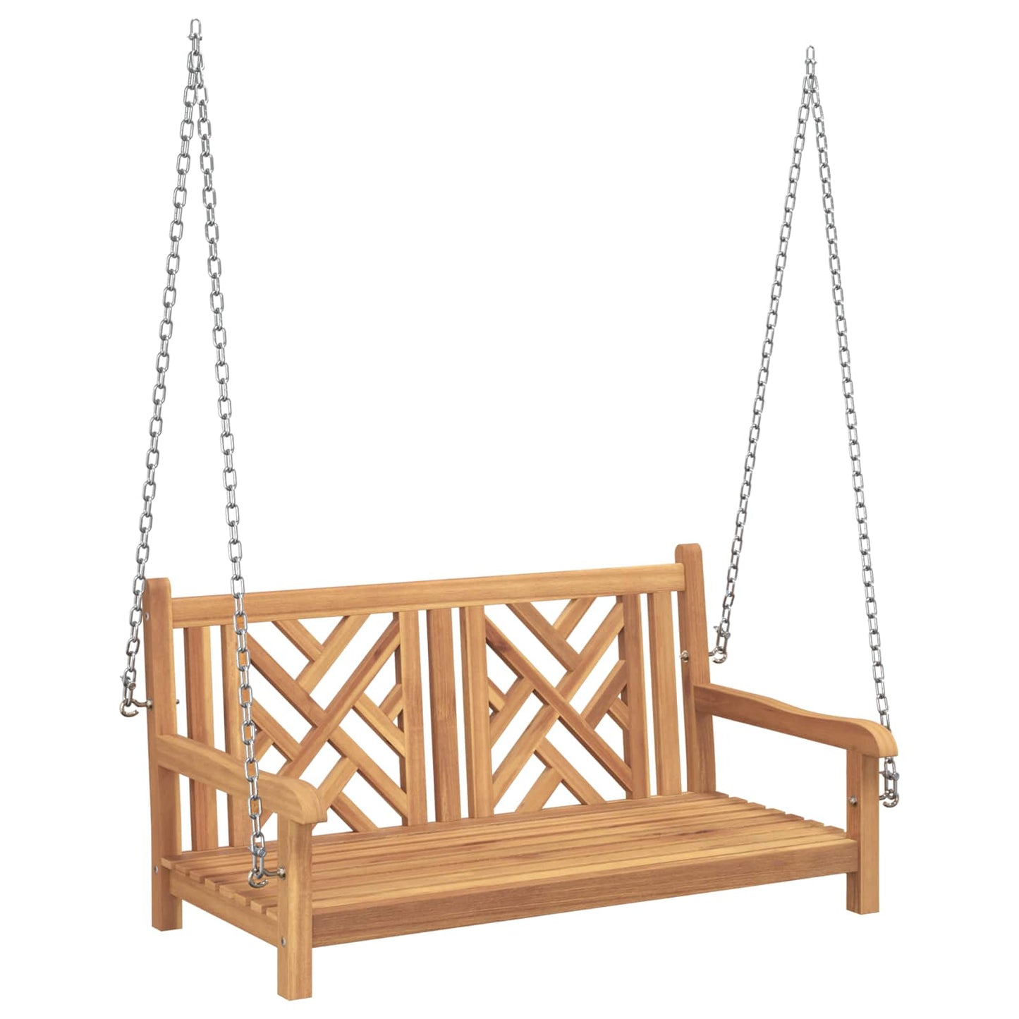 Gartenschaukelbank 114 x 60 x 64 cm Massivholz Teak