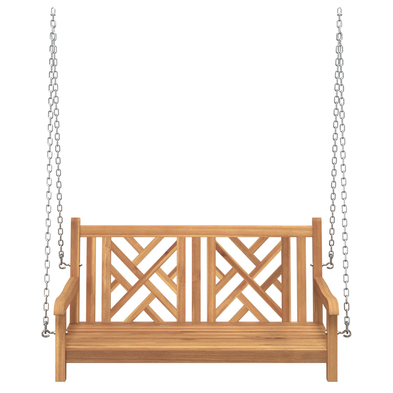 Gartenschaukelbank 114 x 60 x 64 cm Massivholz Teak