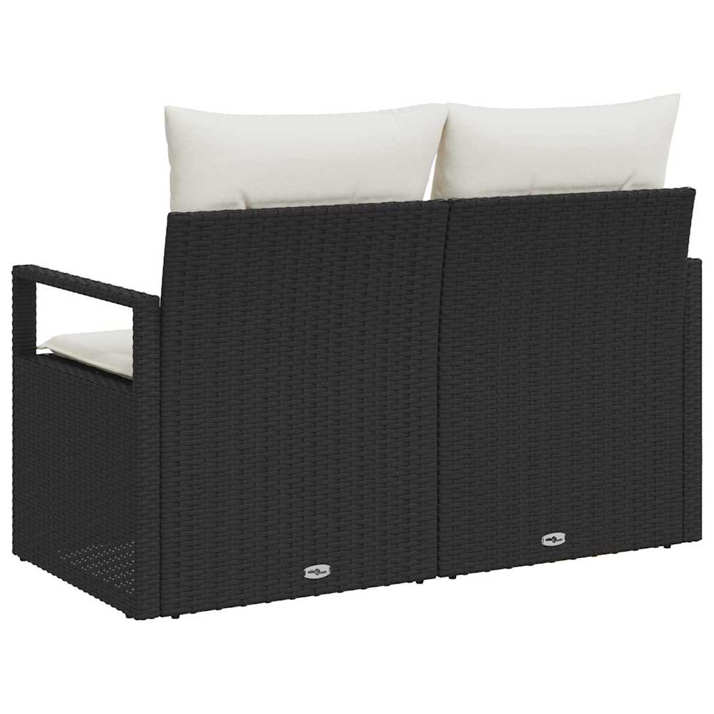 Gartensofa Schwarz 120 x 62 x 69cm Poly-Rattan