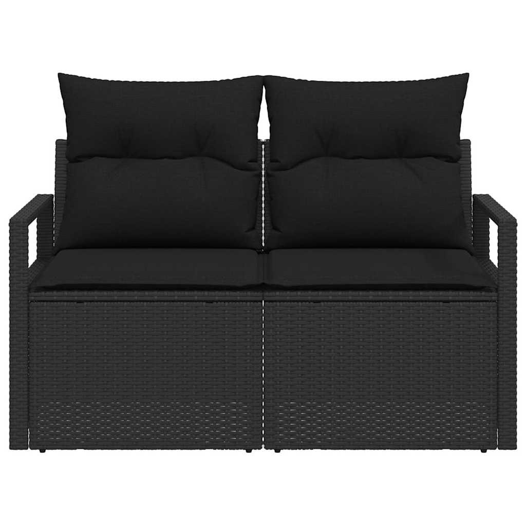 Garten-Sofa mit Kissen 120 x 62 x 69 cm Poly-Rattan