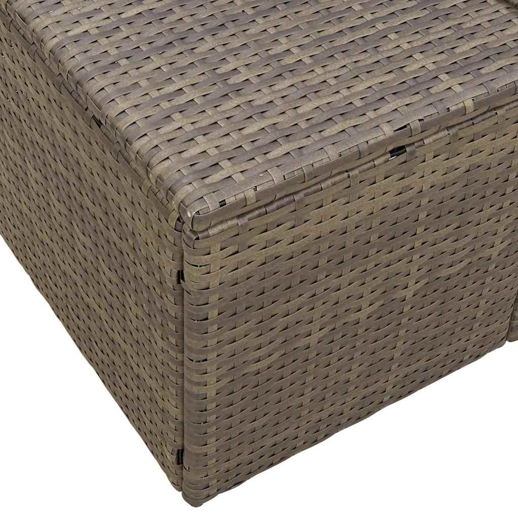 Gartensofa mit Kissen Grau 123 x 62 x 69cm Poly-Rattan
