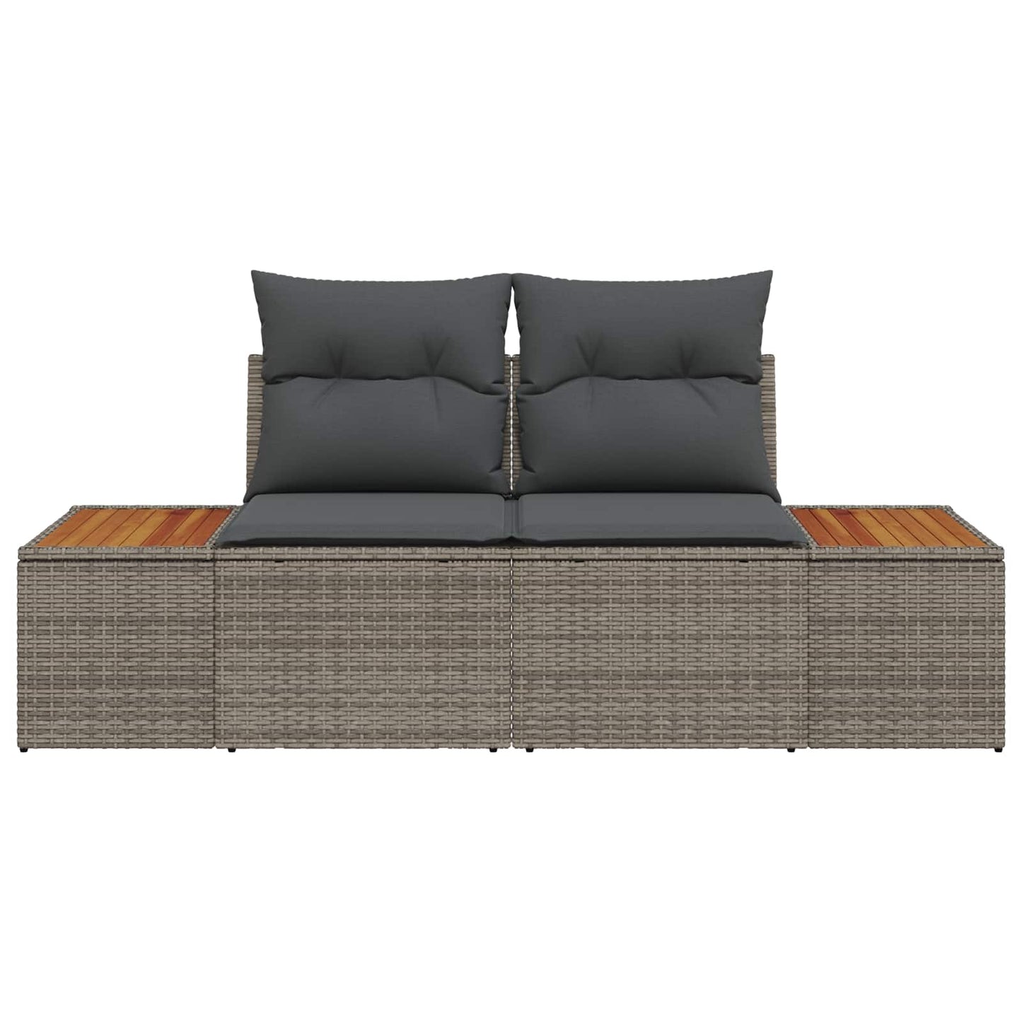 Gartensofa Grau 184 x 62 x 85cm Poly-Rattan