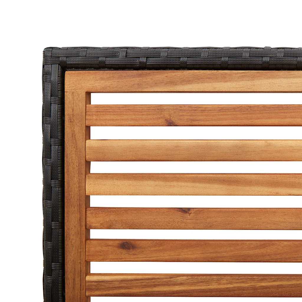 Garten Stapelstühle 2 stk. Schwarz Massivholz Akazie