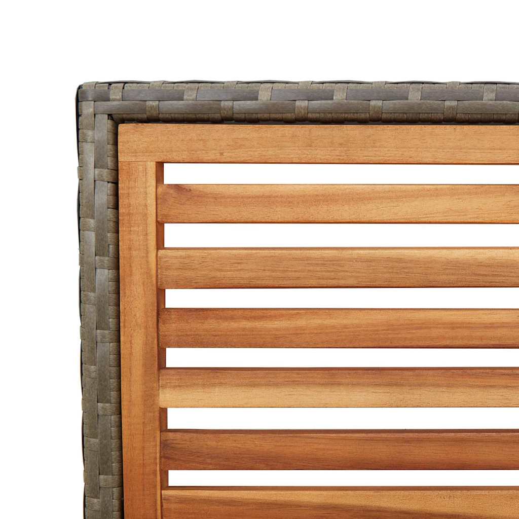 Garten Stapelstühle 2 Stk. Braun und Grau