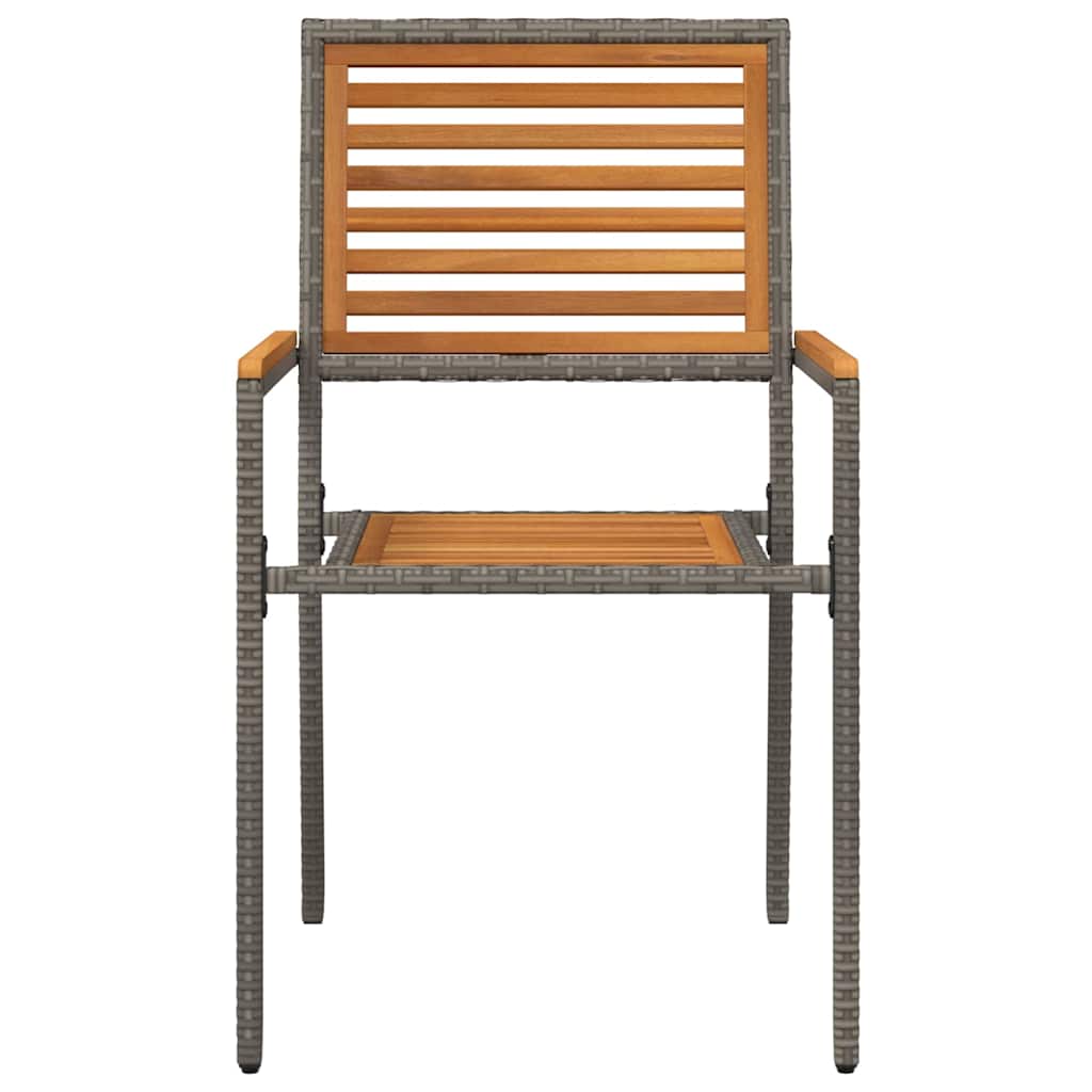 Garten Stapelstühle 2 Stk. Braun und Grau