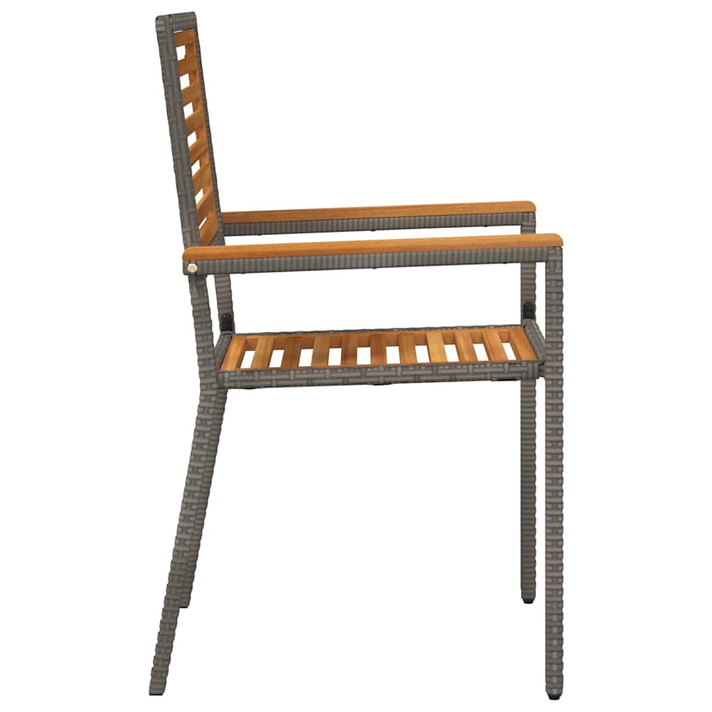 Garten Stapelstühle 2 Stk. Braun und Grau