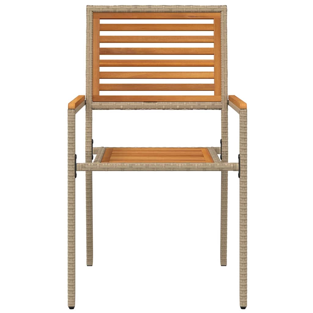 Garten Stapelstühle 2 Stk. Braun und Beige